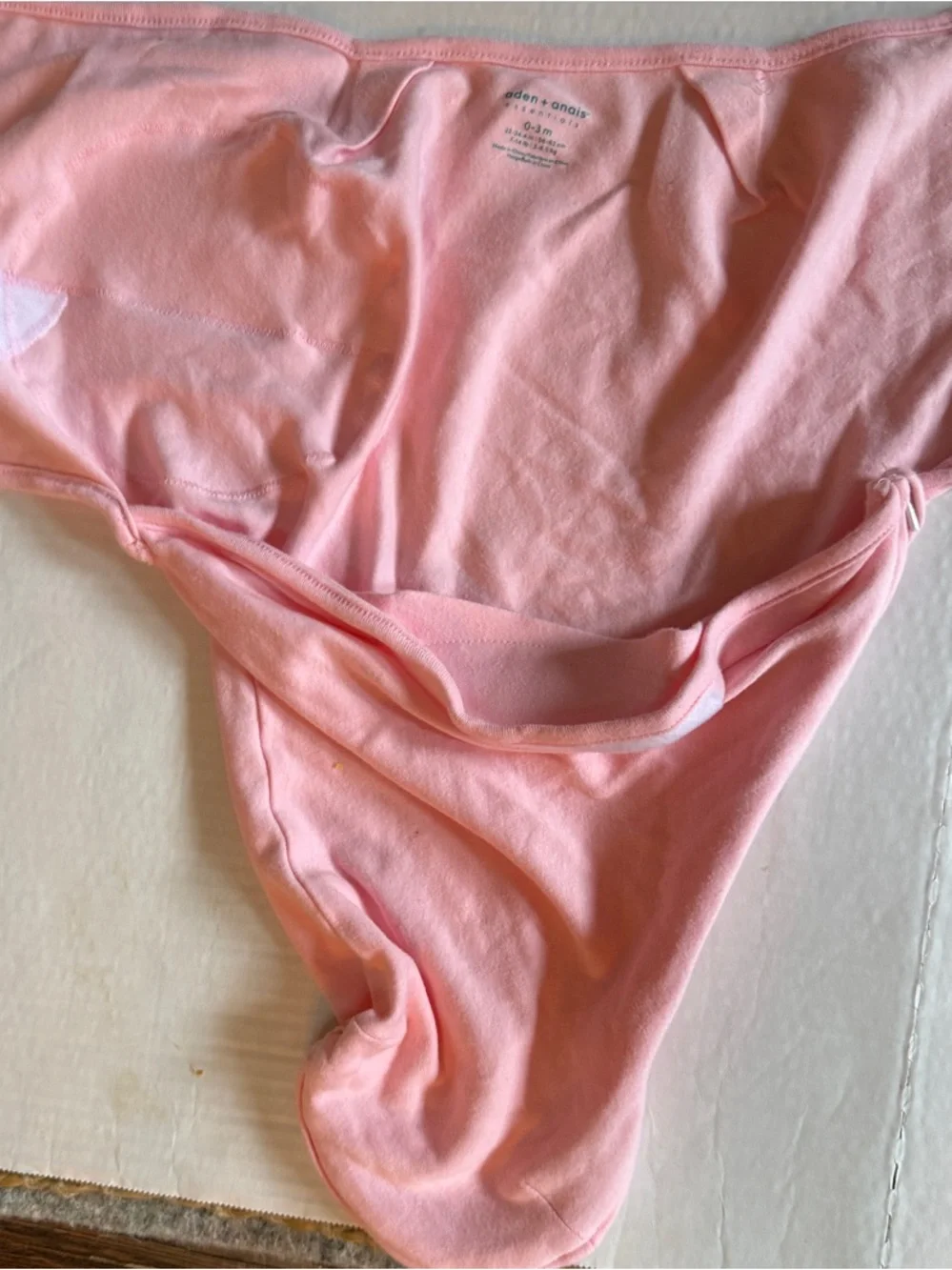 Aden & Anais Sleep sack, Burt’s Bees Footed sleeper, Carter’s onesie